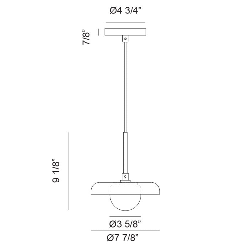 Luminaire suspendu | CRESTON - Laiton
