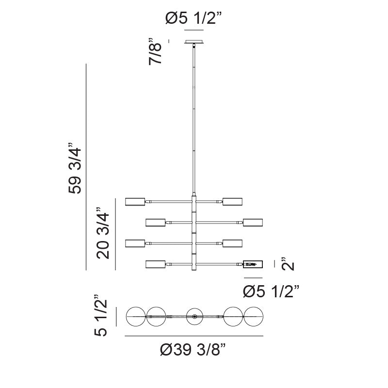 Luminaire suspendu Or champagne | WEATHERTON - Or champagne