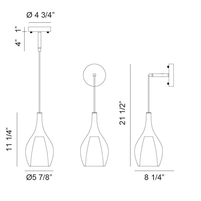 Luminaire suspendu | JERICHO - Chrome