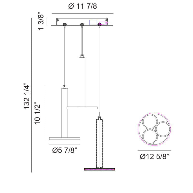 Luminaire suspendu | EXTRATERRESTRIAL - Laiton