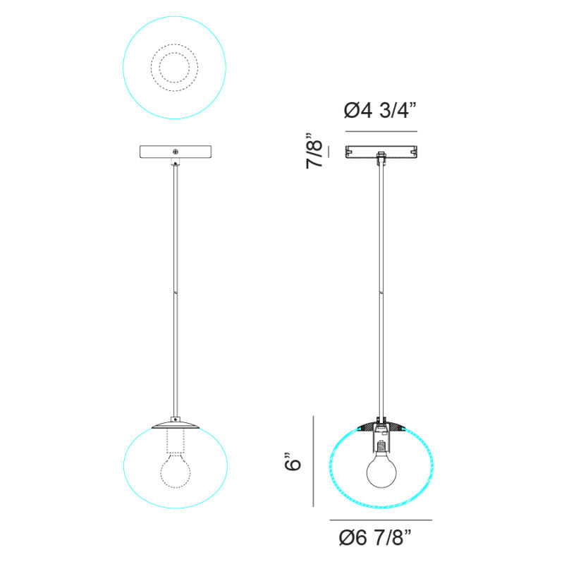 Luminaire suspendu | BULBUS - Noir