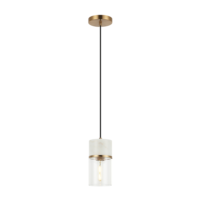 Luminaire suspendu | MARMOR - Laiton et blanc