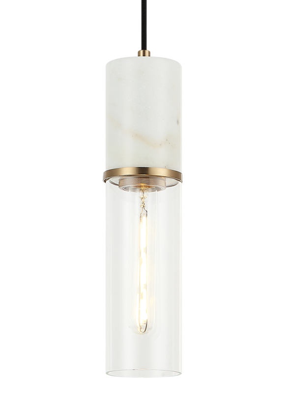 Luminaire suspendu | MARMOR - Laiton et blanc