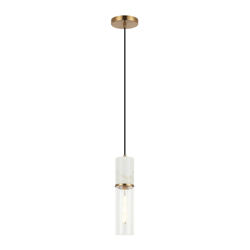 Luminaire suspendu | MARMOR - Laiton et blanc