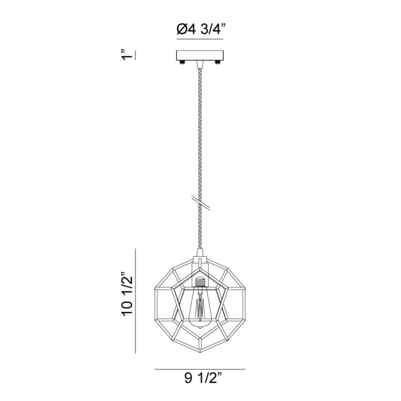 Luminaire suspendu Noir | GEOMETRY SERIES - Noir