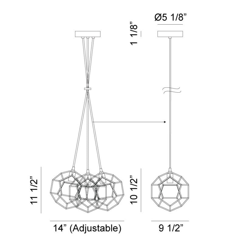 Luminaire suspendu Noir | GEOMETRY SERIES - Noir