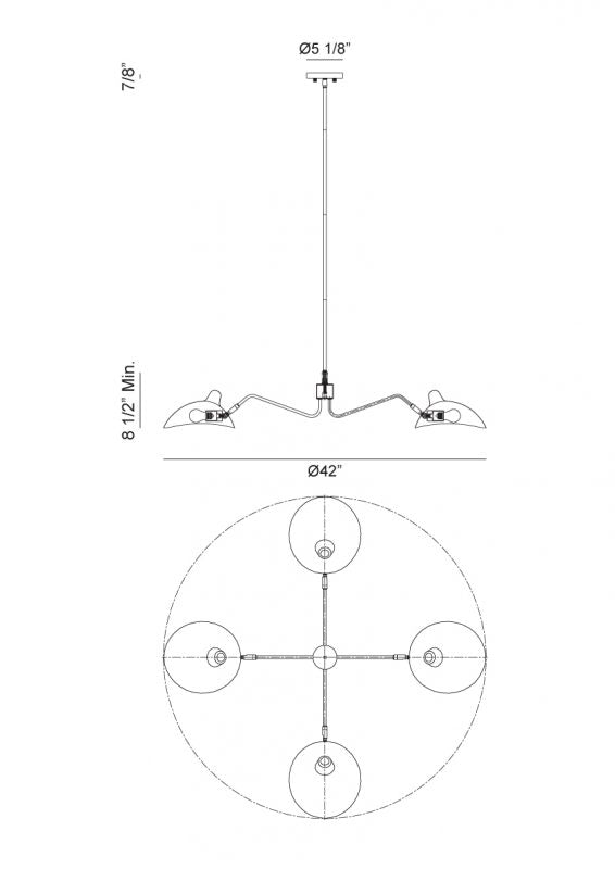 Luminaire suspendu Bronze et or brossé | DROID - Bronze et or brossé