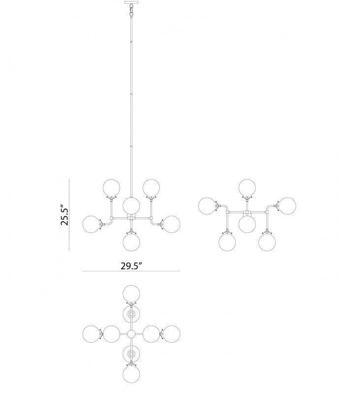 Luminaire suspendu | PARTICLES - Laiton — Abat-jour ouvert