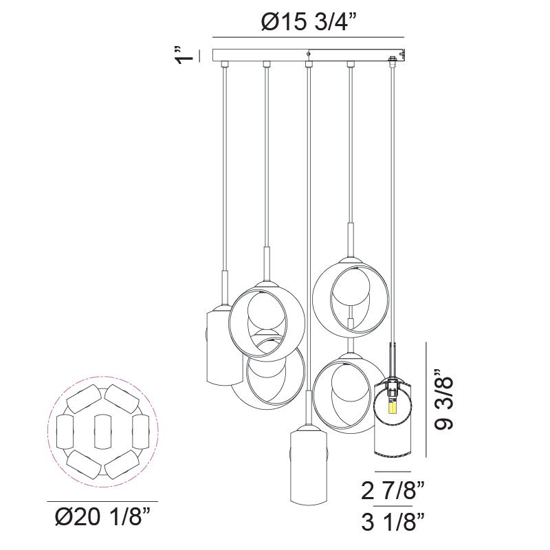 Luminaire suspendu | DELCIA - Laiton