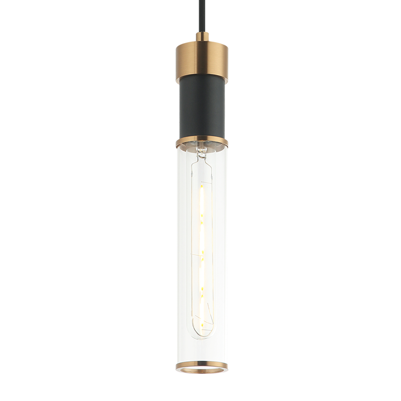 Luminaire suspendu | TUBO - Noir et laiton