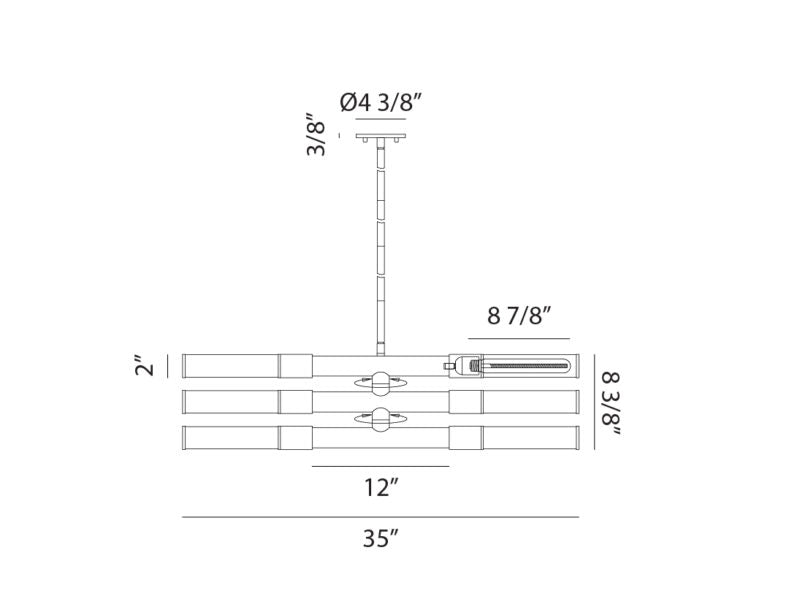 Luminaire suspendu | TUBO - Noir