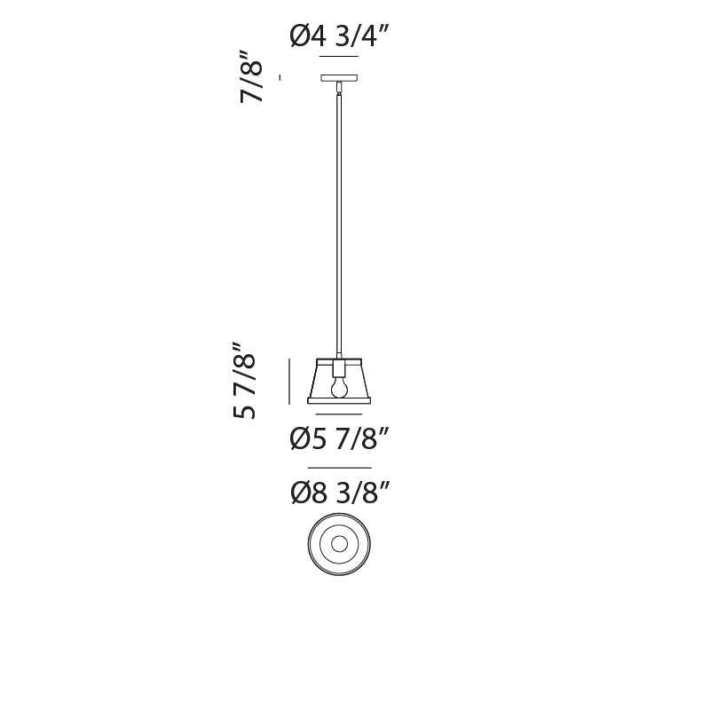 Luminaire suspendu | CASKE - Noir