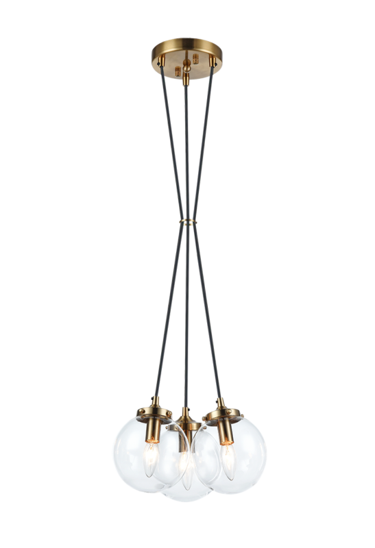 Luminaire suspendu | THE BOUGIE - Laiton — Abat-jour fermé