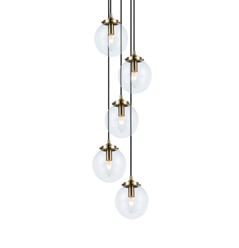 Luminaire suspendu | THE BOUGIE - Laiton — Abat-jour fermé