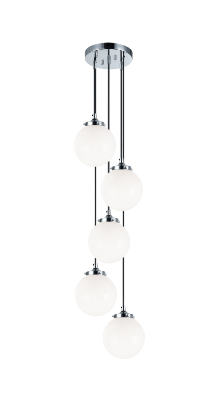 Luminaire suspendu | THE BOUGIE - Chrome — Abat-jour ouvert