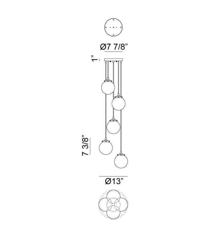 Luminaire suspendu | THE BOUGIE - Laiton — Abat-jour ouvert
