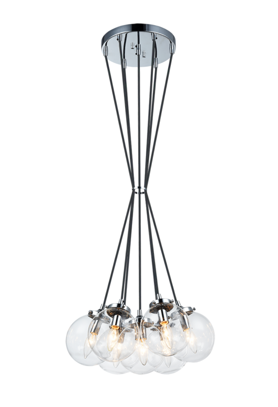 Luminaire suspendu | THE BOUGIE - Chrome — Abat-jour fermé