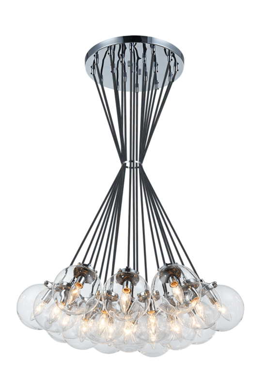 Luminaire suspendu | THE BOUGIE - Chrome — Abat-jour fermé