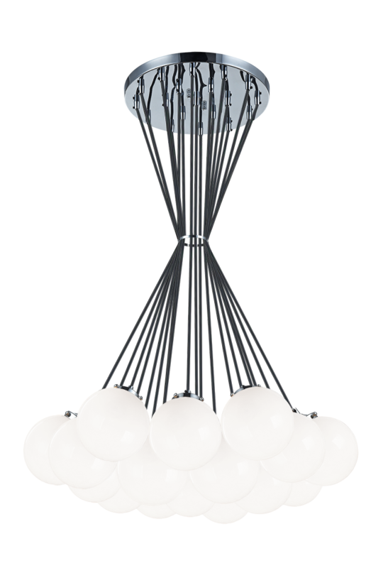 Luminaire suspendu | THE BOUGIE - Chrome — Abat-jour ouvert