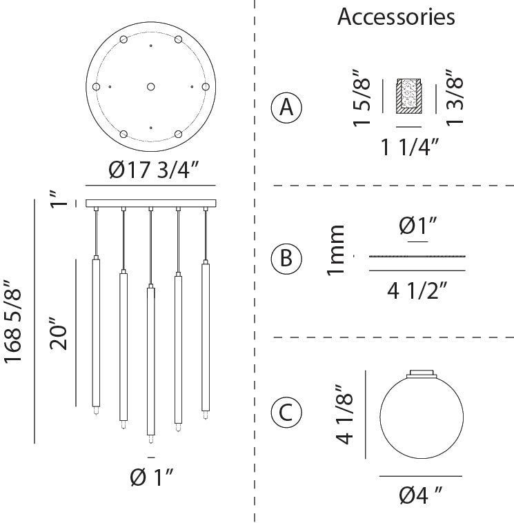 Luminaire suspendu | REIGNDROP - Laiton