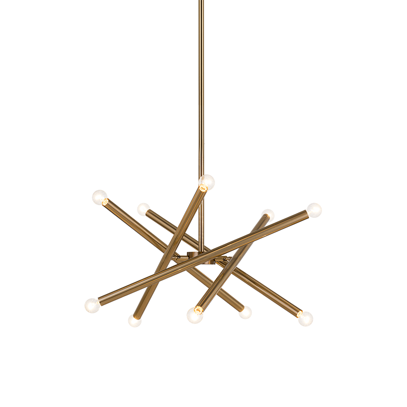 Luminaire suspendu | MATCHSTIX - Laiton — Abat-jour ouvert
