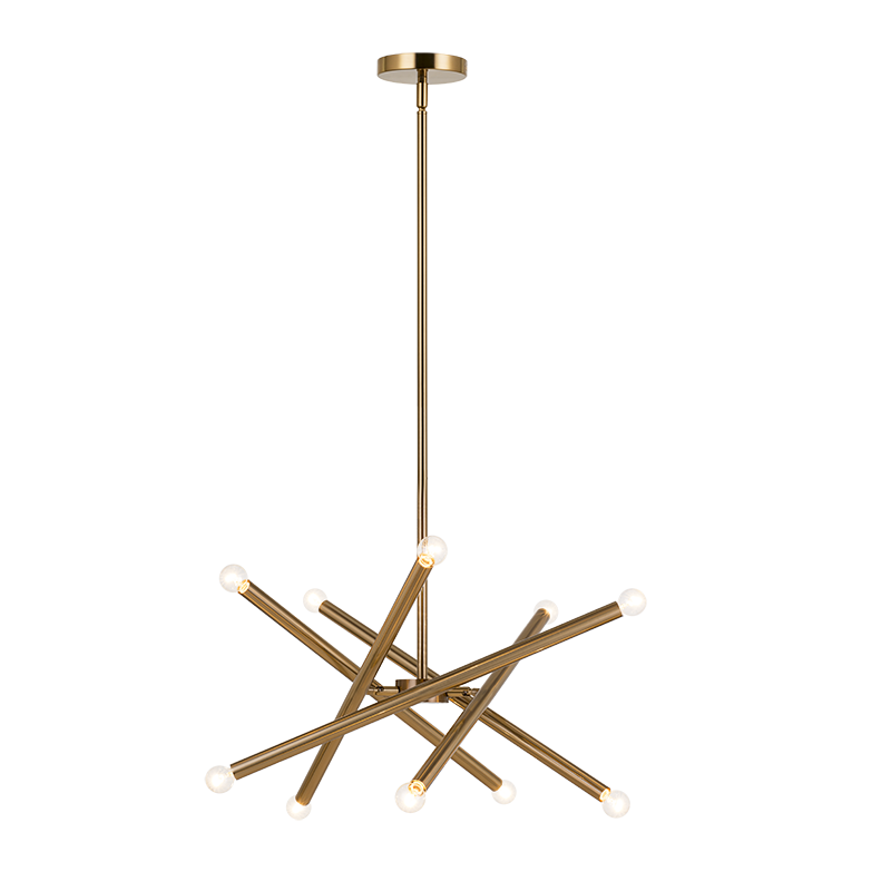 Luminaire suspendu | MATCHSTIX - Laiton — Abat-jour fermé