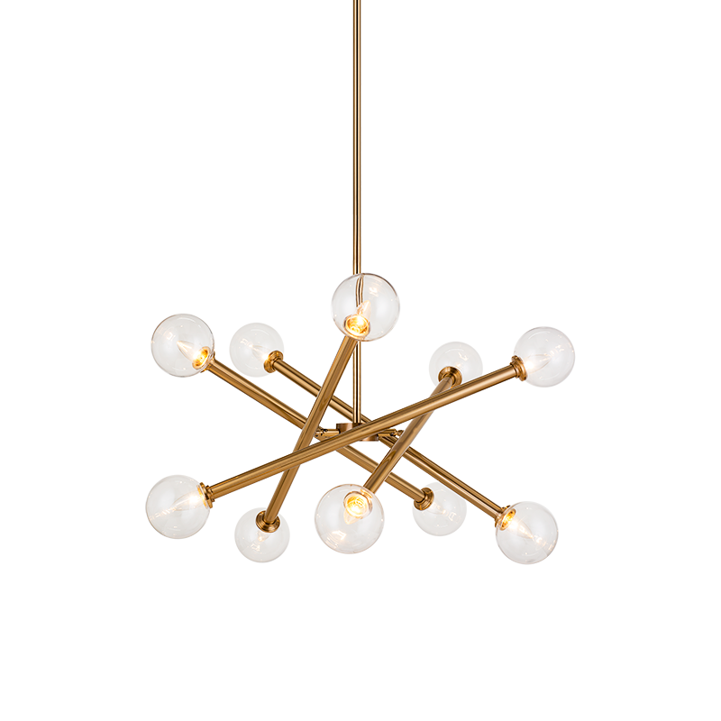 Luminaire suspendu | MATCHSTIX - Laiton — Abat-jour fermé