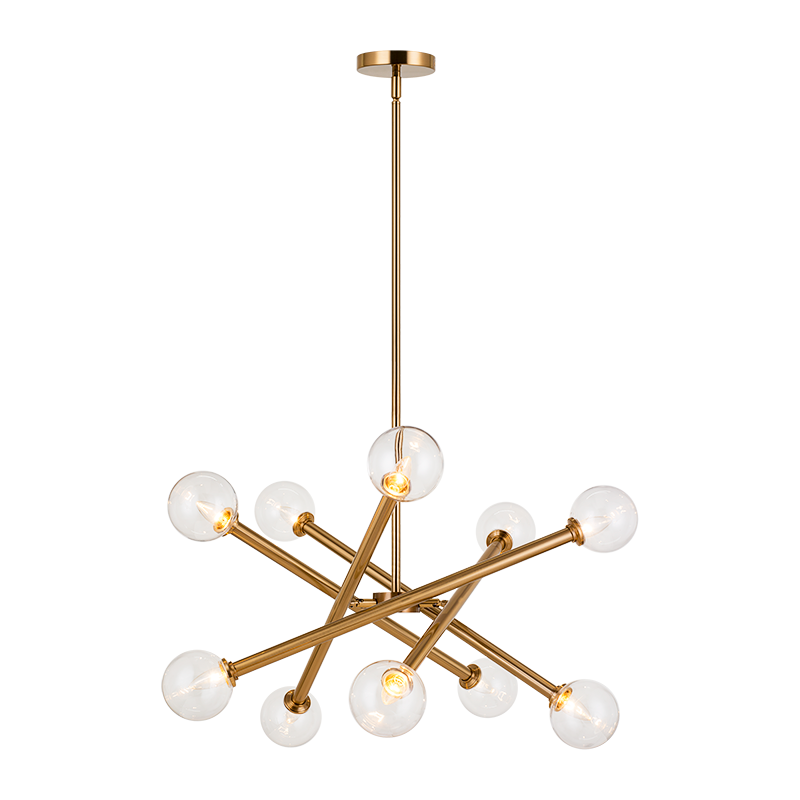 Luminaire suspendu | MATCHSTIX - Laiton — Abat-jour fermé