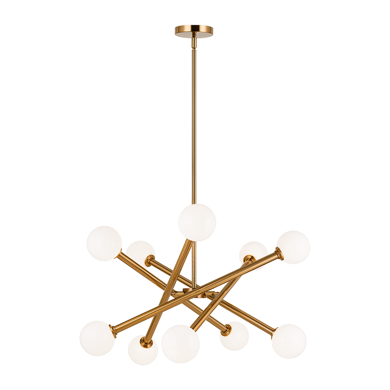 Luminaire suspendu | MATCHSTIX - Laiton — Abat-jour ouvert