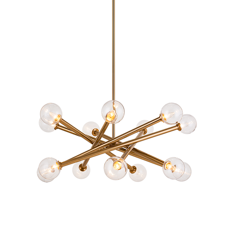 Luminaire suspendu | MATCHSTIX - Laiton — Abat-jour fermé