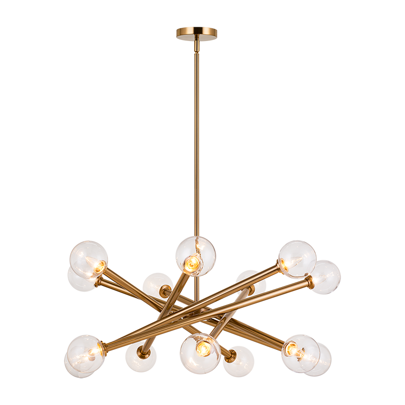 Luminaire suspendu | MATCHSTIX - Laiton — Abat-jour fermé