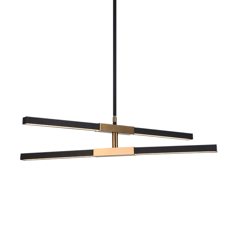 Luminaire suspendu | LINEARE - Noir et laiton