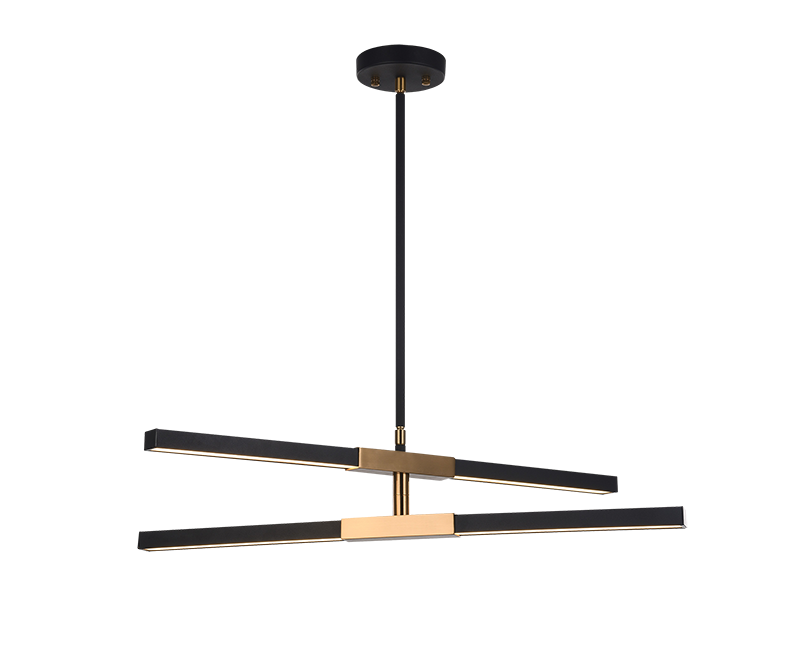Luminaire suspendu | LINEARE - Noir et laiton