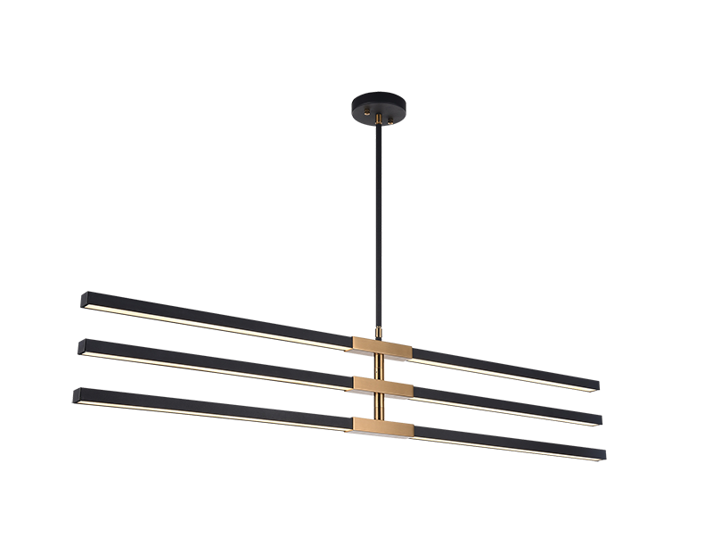 Luminaire suspendu | LINEARE - Noir et laiton