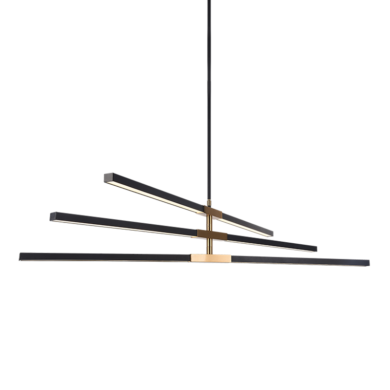 Luminaire suspendu | LINEARE - Noir et laiton
