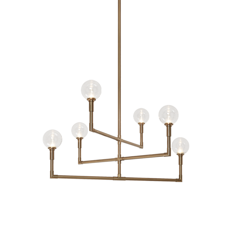 Luminaire suspendu | CANDLESTIX - Laiton — Abat-jour fermé