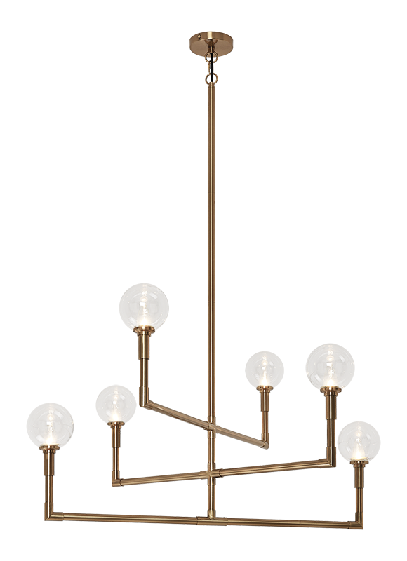 Luminaire suspendu | CANDLESTIX - Laiton — Abat-jour fermé