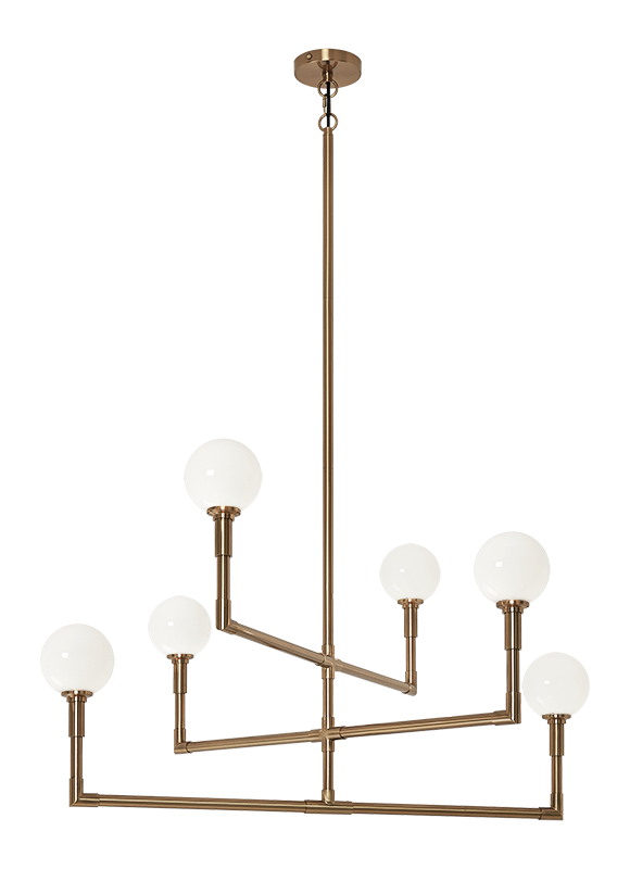 Luminaire suspendu | CANDLESTIX - Laiton — Abat-jour ouvert
