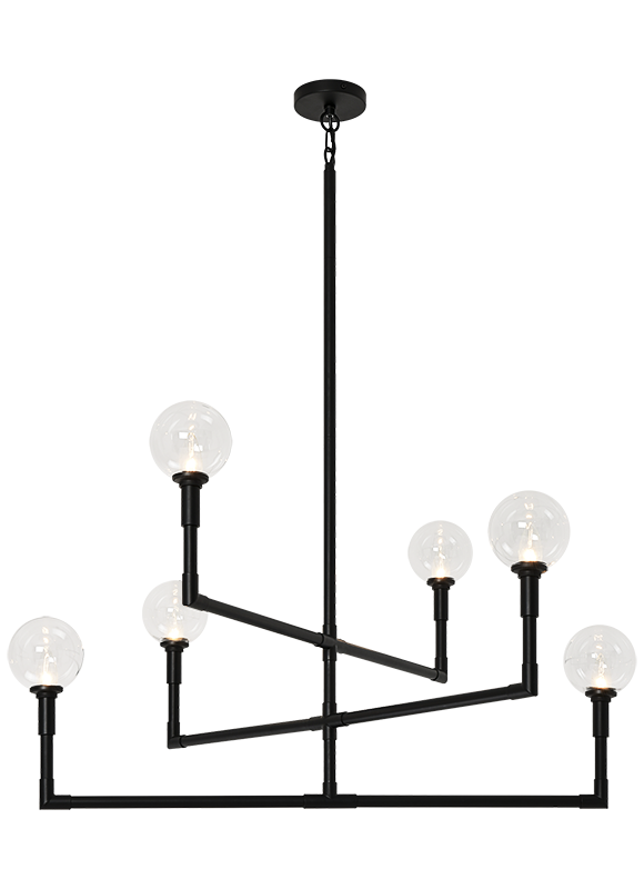 Luminaire suspendu | CANDLESTIX - Noir — Abat-jour fermé