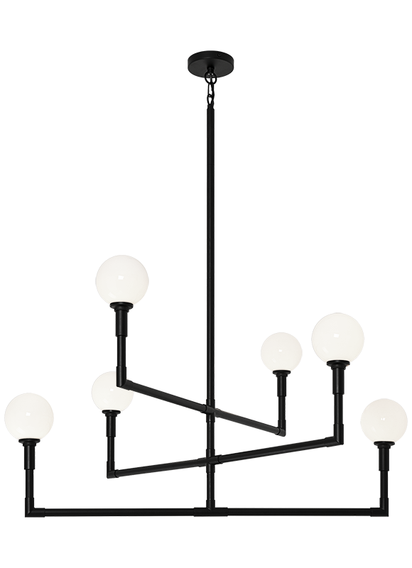 Luminaire suspendu | CANDLESTIX - Noir — Abat-jour ouvert