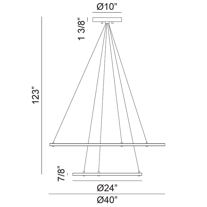 Luminaire suspendu | VICTORIA - Or brossé