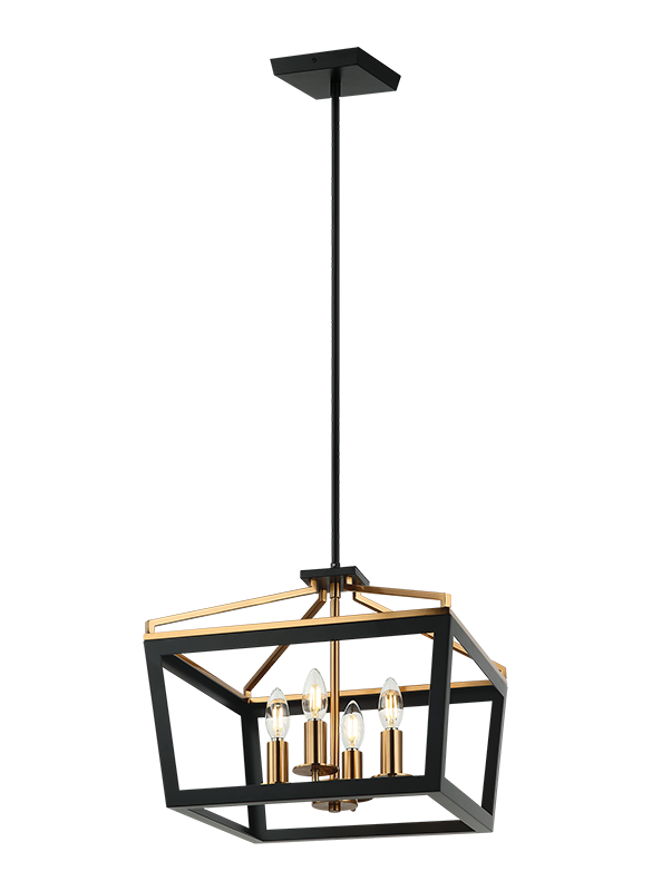 Luminaire suspendu | MAVONSHIRE - Noir et laiton