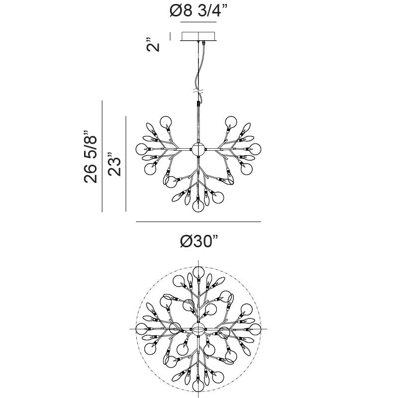 Luminaire suspendu | HYDRAGEA BLOOM - Or