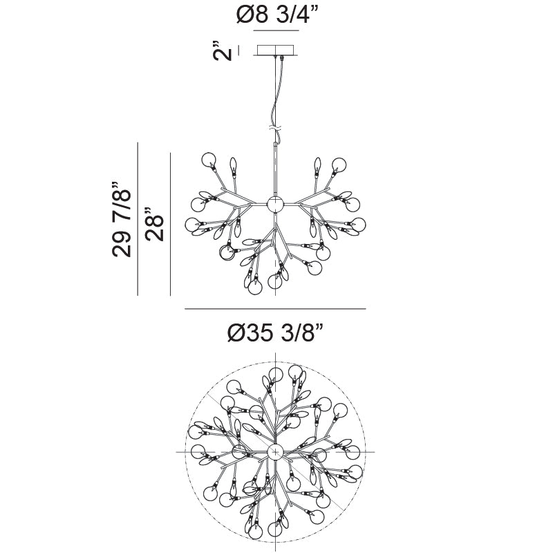 Luminaire suspendu | HYDRAGEA BLOOM - Or
