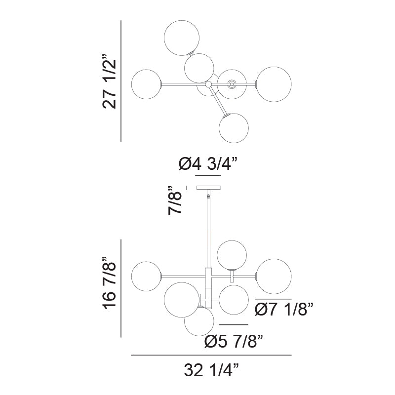 Luminaire suspendu | AVERLEY - Laiton