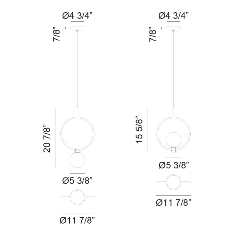 Luminaire suspendu | AVERLEY - Laiton