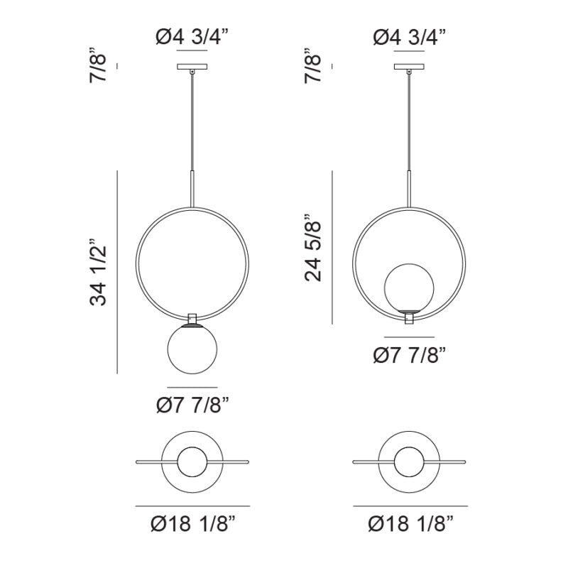 Luminaire suspendu | AVERLEY - Noir