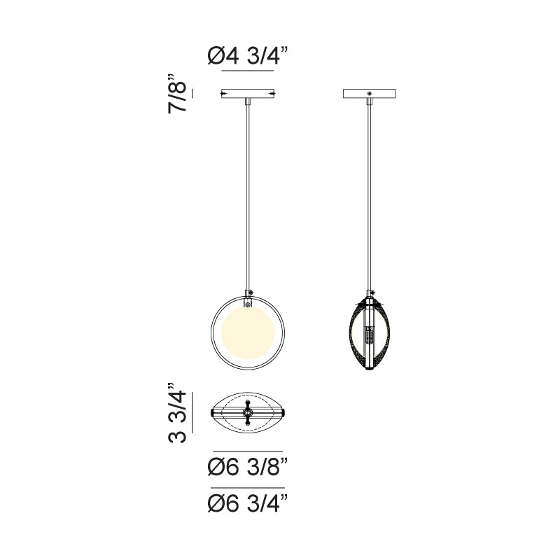 Luminaire suspendu | CHATOYANT - Noir