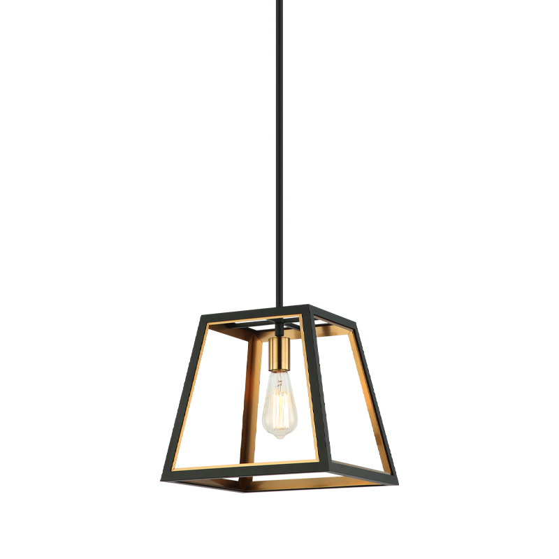 Luminaire suspendu | ROSALIE - Noir et laiton