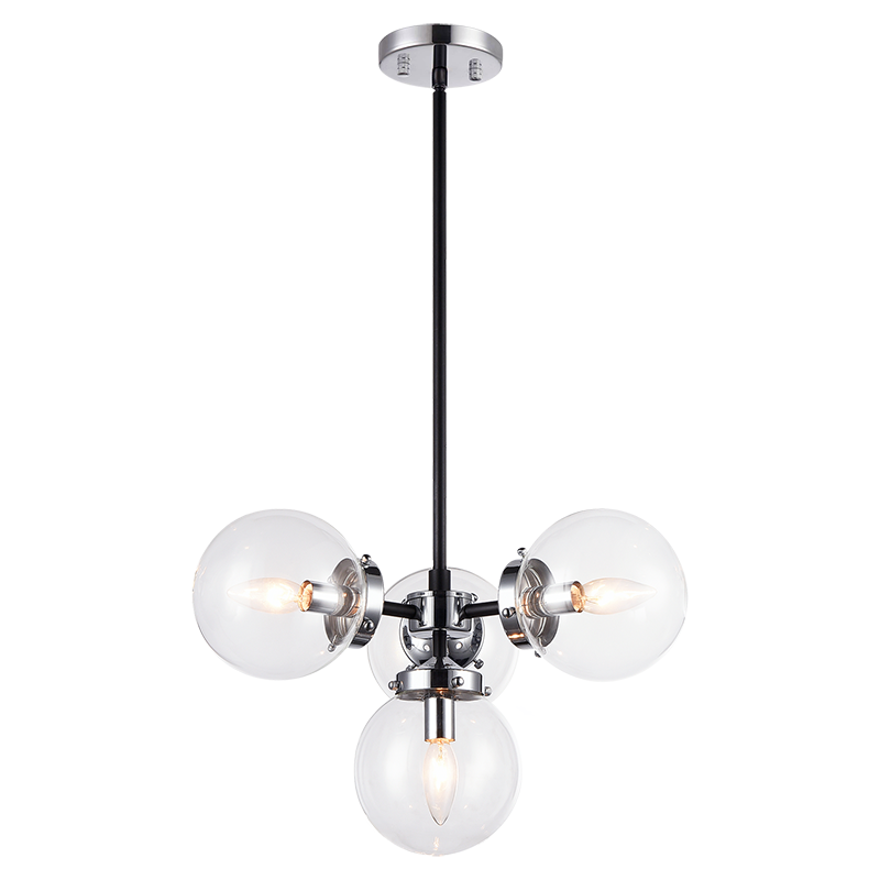 Luminaire suspendu | MARU - Chrome — Abat-jour fermé